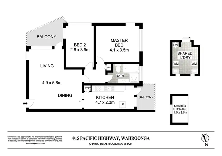 Floorplan of Homely apartment listing, 4/15 Pacific Highway, Wahroonga NSW 2076