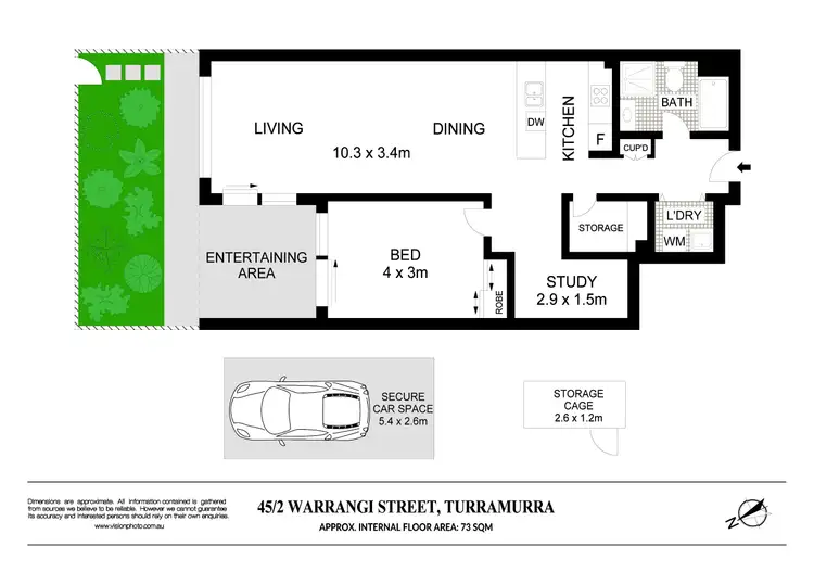 Floorplan of Homely apartment listing, 45/2 Warrangi Street, Turramurra NSW 2074