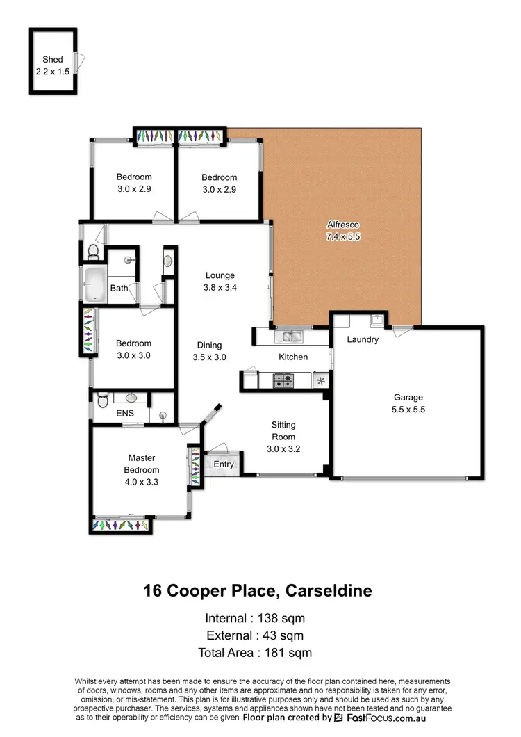 Floorplan of Homely house listing, 16 Cooper Place, Carseldine QLD 4034