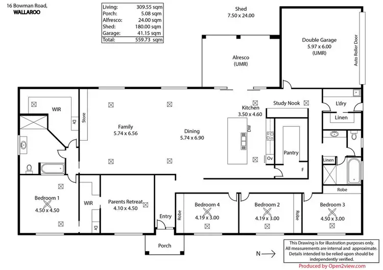 Floorplan of Homely house listing, 16 Bowman Road, Wallaroo SA 5556