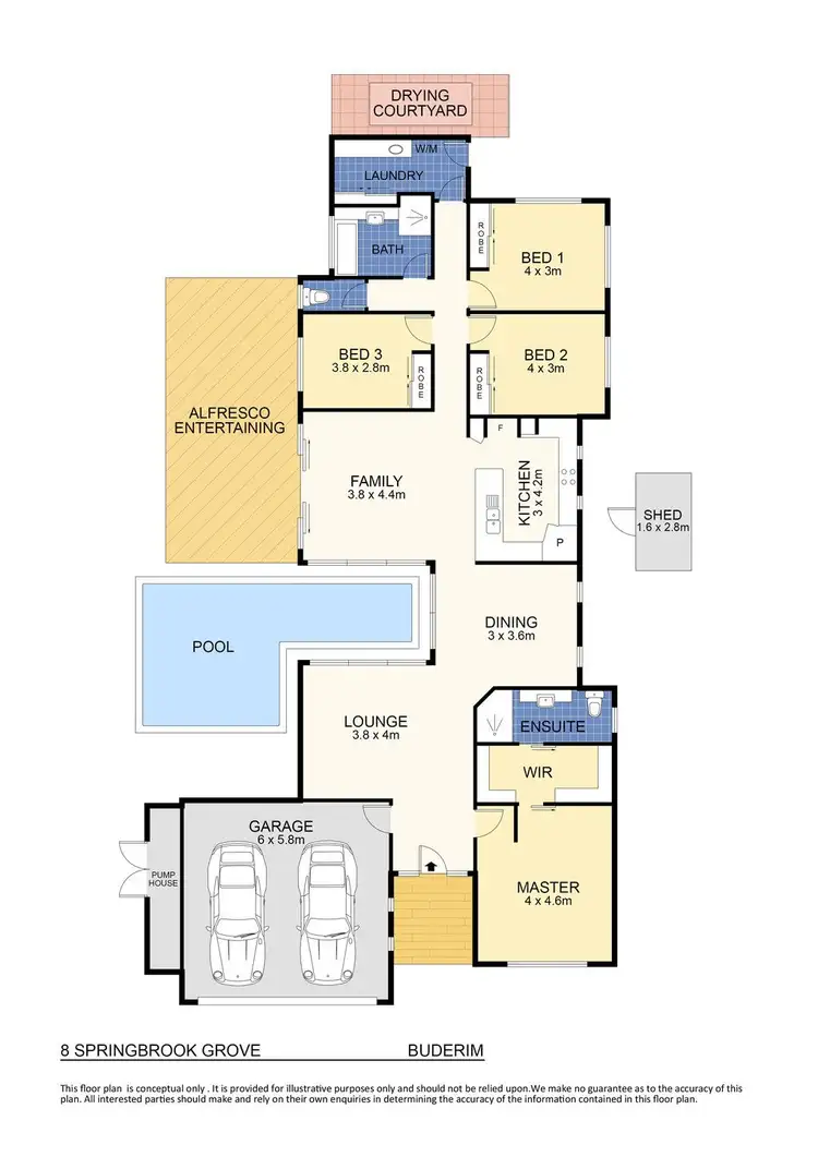 Floorplan of Homely house listing, 8 Springbrook Grove, Buderim QLD 4556