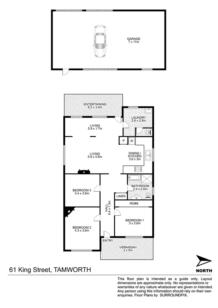 Floorplan of Homely house listing, 61 King Street, Tamworth NSW 2340