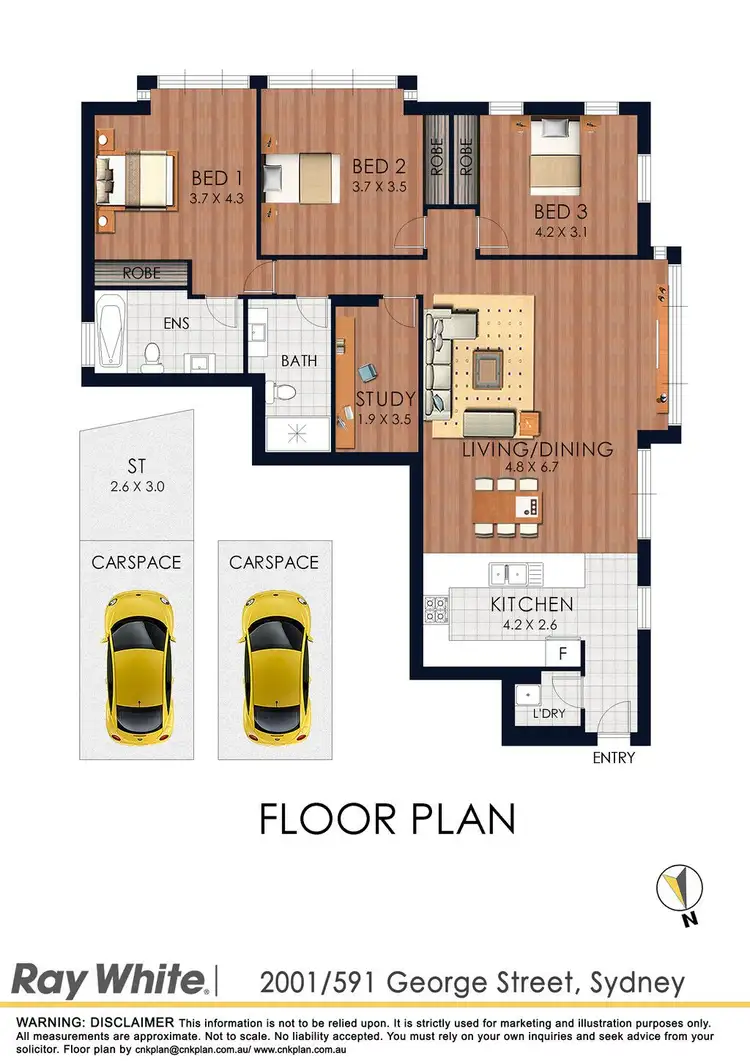 Floorplan of Homely apartment listing, 2001/591 George Street, Sydney NSW 2000