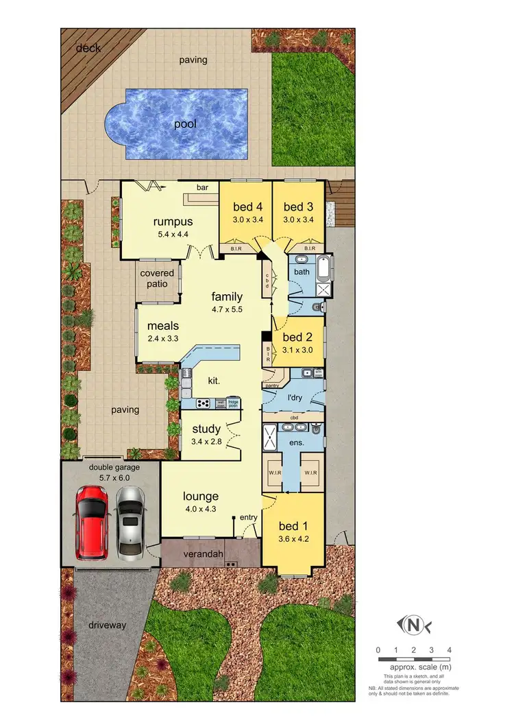 Floorplan of Homely house listing, 5 Ryder Court, Rowville VIC 3178