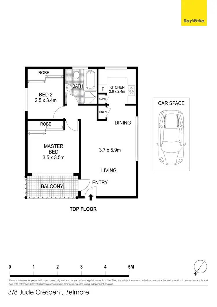 Floorplan of Homely apartment listing, 3/8 St Jude Crescent, Belmore NSW 2192