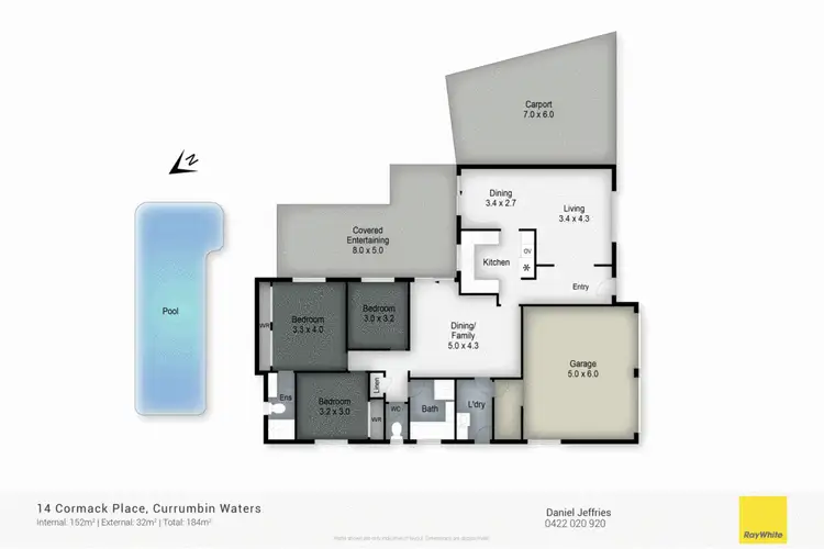 Floorplan of Homely house listing, 14 Cormack Place, Currumbin Waters QLD 4223