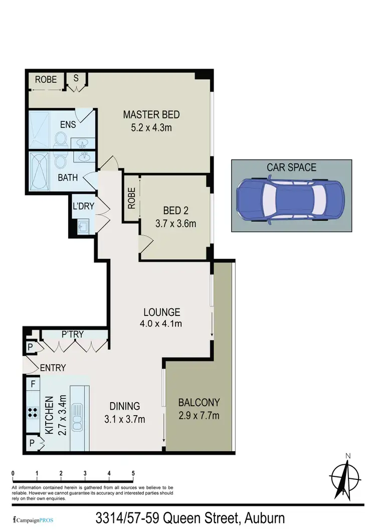 Floorplan of Homely apartment listing, 3314/57-59 Queen Street, Auburn NSW 2144