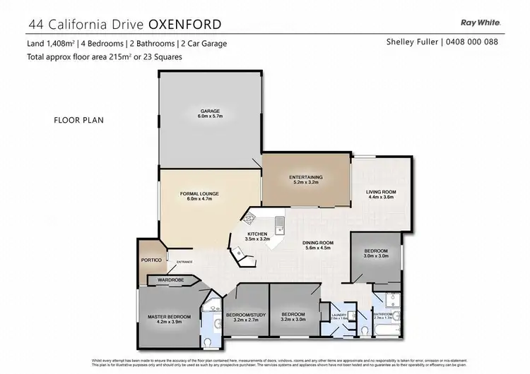 Floorplan of Homely house listing, 44 California Drive, Oxenford QLD 4210