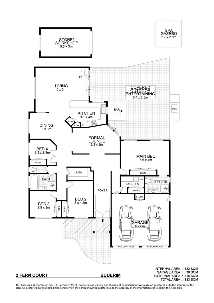 Floorplan of Homely house listing, 2 Fern Court, Buderim QLD 4556