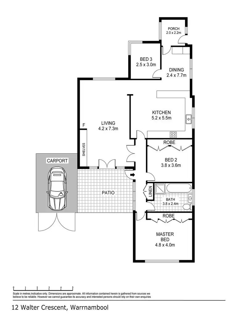 Floorplan of Homely house listing, 12 Walter Crescent, Warrnambool VIC 3280