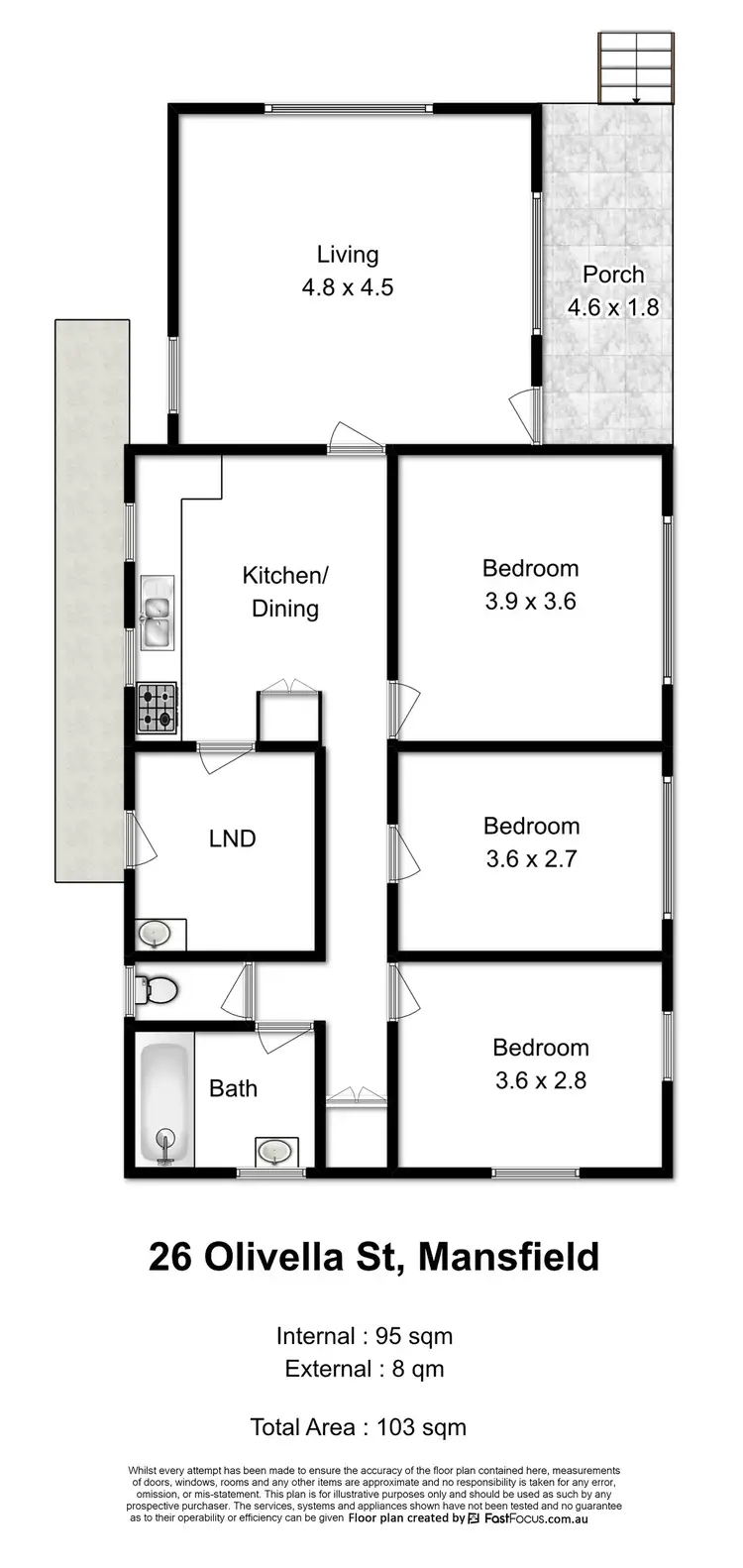 Floorplan of Homely house listing, 26 Olivella Street, Mansfield QLD 4122
