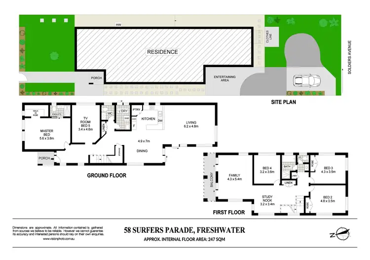 Floorplan of Homely house listing, 58 Surfers Parade, Freshwater NSW 2096