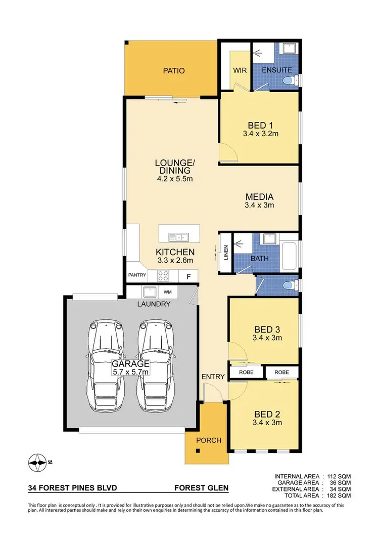 Floorplan of Homely house listing, 34 Forest Pines Boulevard, Forest Glen QLD 4556