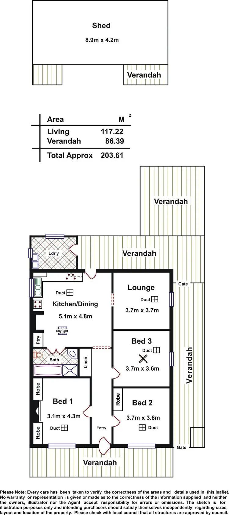 Floorplan of Homely house listing, 14 Davies Street, Willaston SA 5118