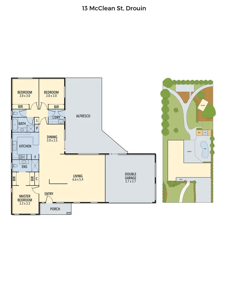 Floorplan of Homely house listing, 13 Mclean Street, Drouin VIC 3818