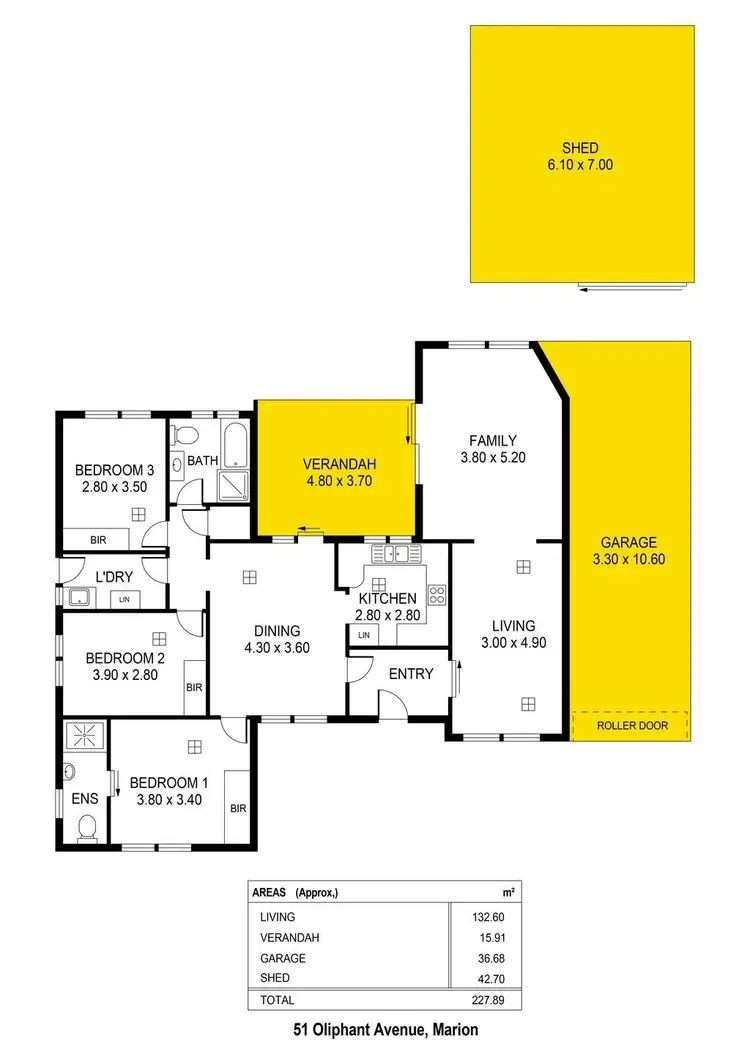 Floorplan of Homely house listing, 51 Oliphant Avenue, Marion SA 5043