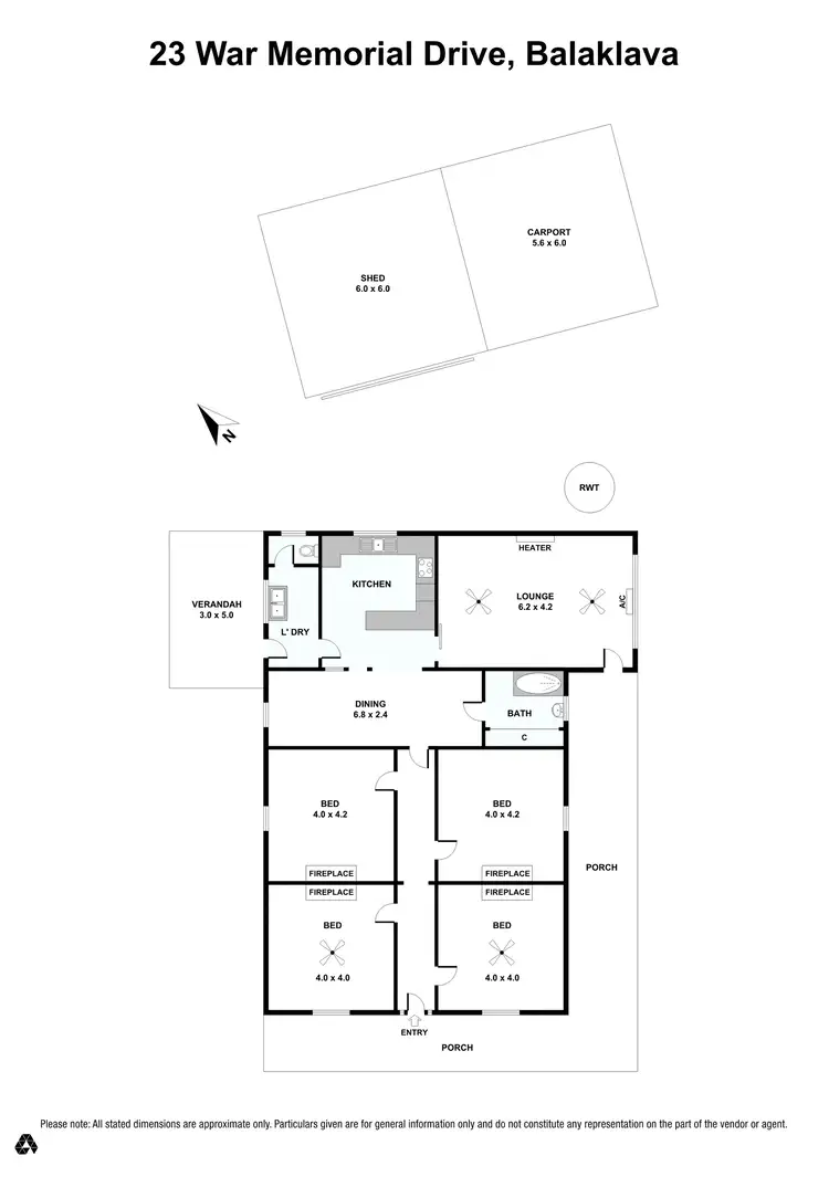 Floorplan of Homely house listing, 23 War Memorial Drive, Balaklava SA 5461