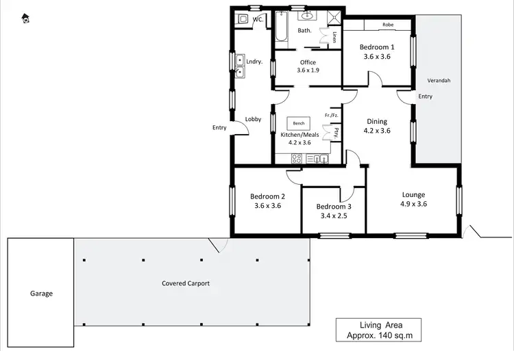 Floorplan of Homely house listing, 2 Eringa Avenue, Loxton SA 5333