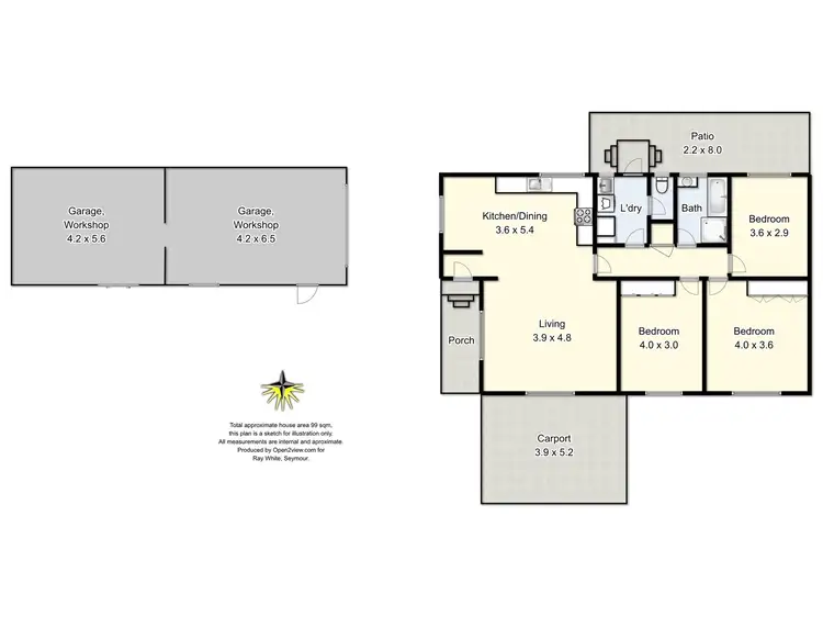 Floorplan of Homely house listing, 5 Webb Avenue, Seymour VIC 3660