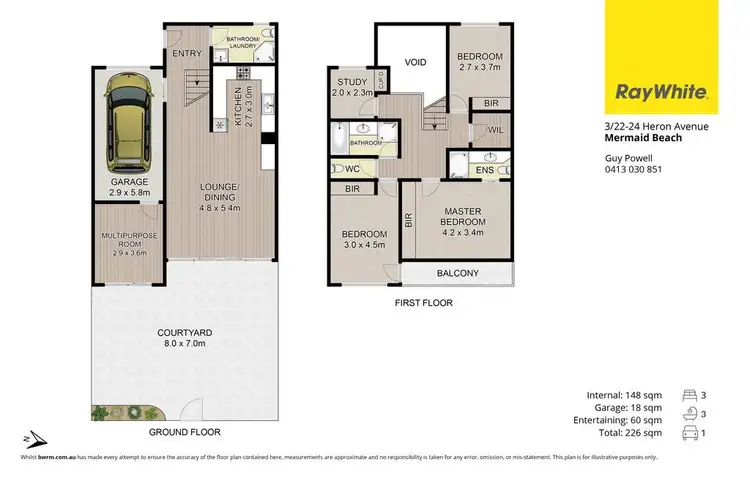 Floorplan of Homely townhouse listing, 3/22-24 Heron Avenue, Mermaid Beach QLD 4218