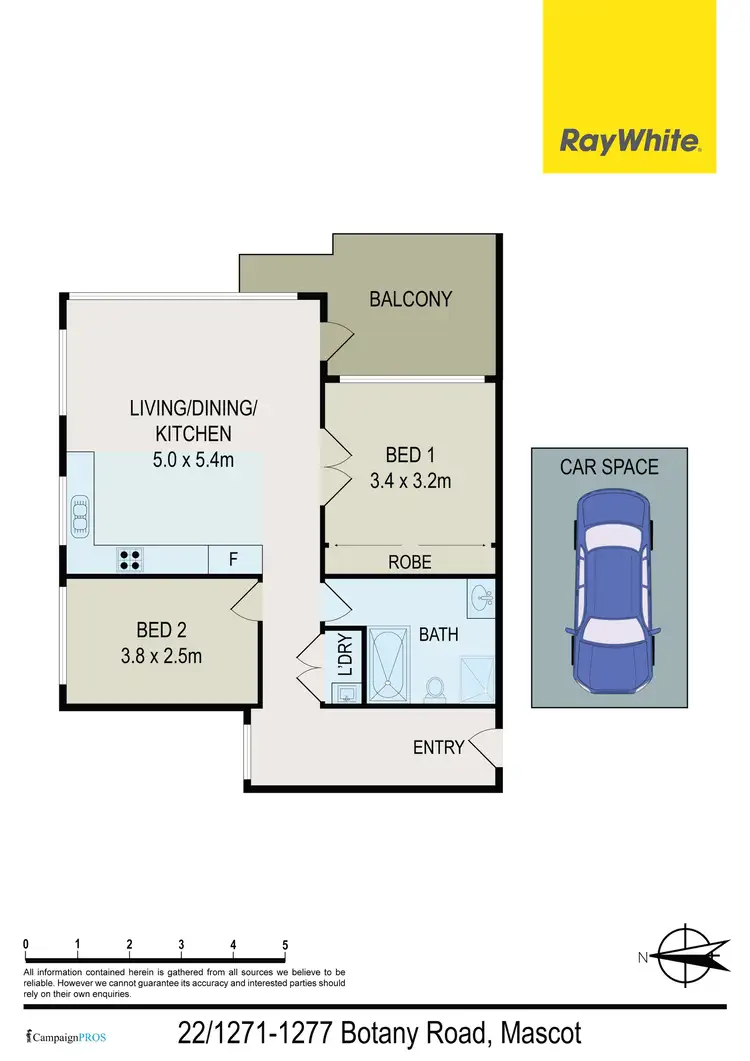 Floorplan of Homely apartment listing, 22/1271-1277 Botany Road, Mascot NSW 2020