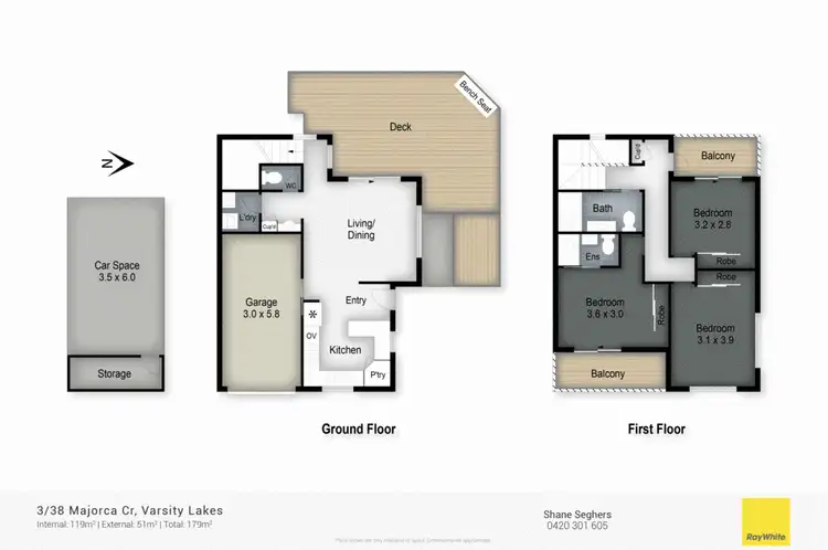 Floorplan of Homely townhouse listing, 3/38 Majorca Crescent, Varsity Lakes QLD 4227