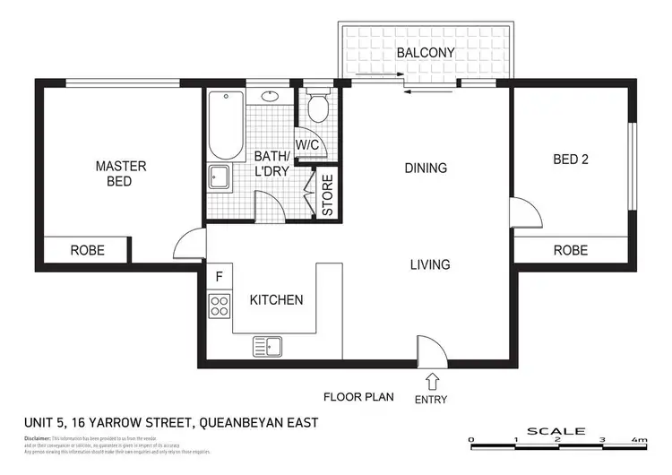 Floorplan of Homely unit listing, 5/16 Yarrow Street, Queanbeyan East NSW 2620