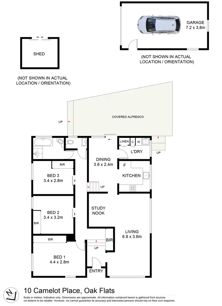 Floorplan of Homely house listing, 10 Camelot Place, Oak Flats NSW 2529