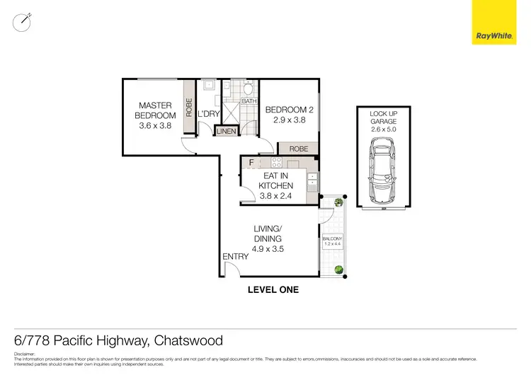Floorplan of Homely unit listing, 6/778 Pacific Highway, Chatswood NSW 2067