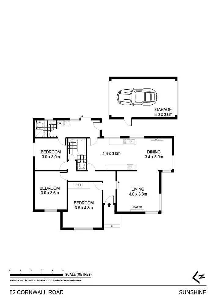 Floorplan of Homely house listing, 52 Cornwall Road, Sunshine VIC 3020