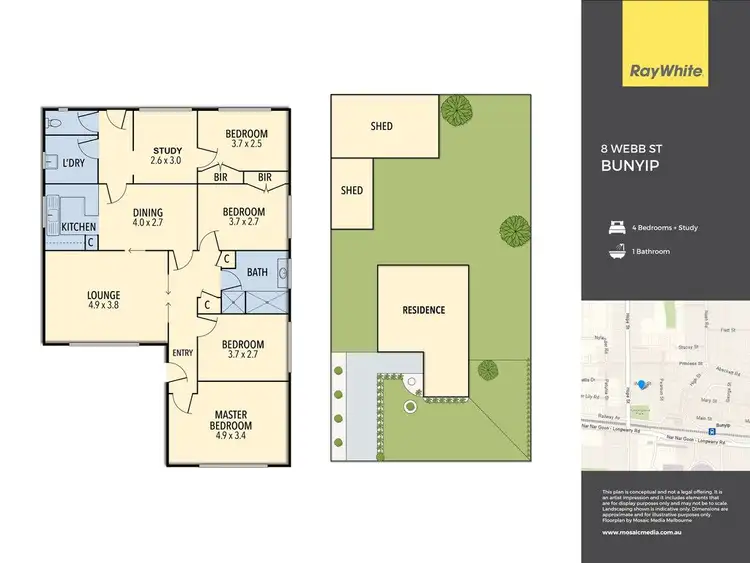 Floorplan of Homely house listing, 8 Webb Street, Bunyip VIC 3815