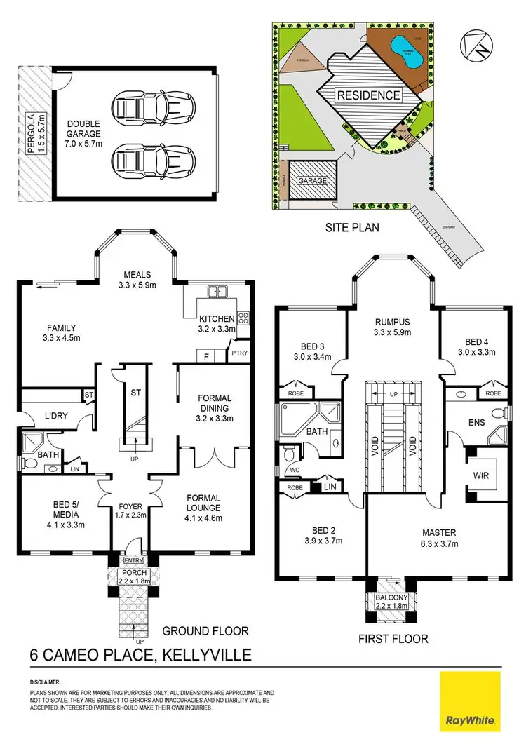 Floorplan of Homely house listing, 6 Cameo Place, Kellyville NSW 2155