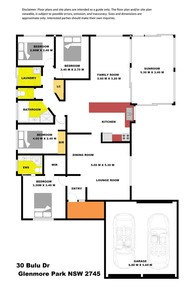 Floorplan of Homely house listing, 30 Bulu Drive, Glenmore Park NSW 2745
