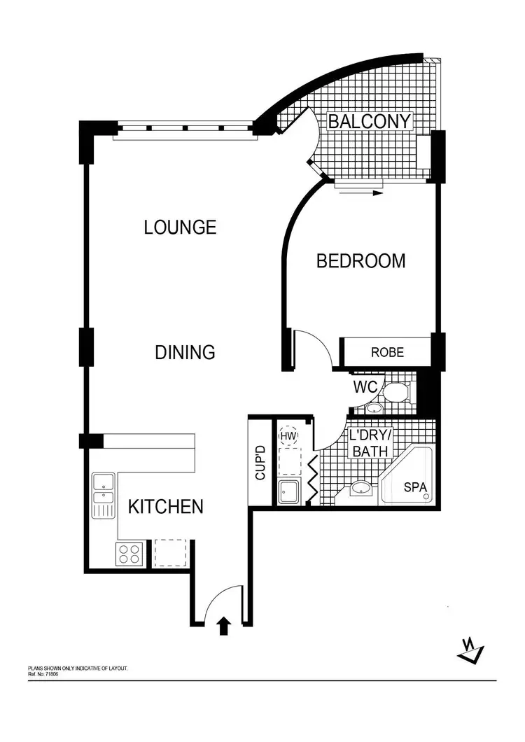 Floorplan of Homely apartment listing, 617/74 Northbourne Avenue, Braddon ACT 2612
