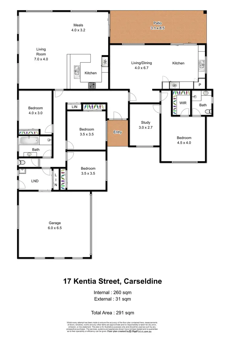 Floorplan of Homely house listing, 17 Kentia Street, Carseldine QLD 4034