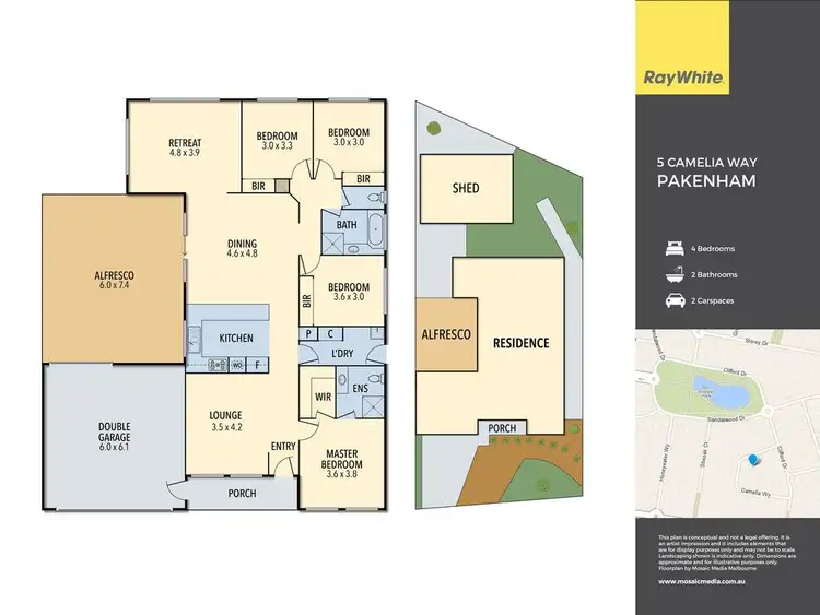 Floorplan of Homely house listing, 5 Camelia Way, Pakenham VIC 3810