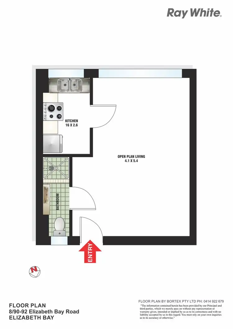Floorplan of Homely studio listing, 8/90-92 Elizabeth Bay, Elizabeth Bay NSW 2011