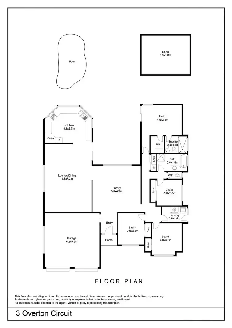 Floorplan of Homely house listing, 3 Overton Circuit, Kirwan QLD 4817