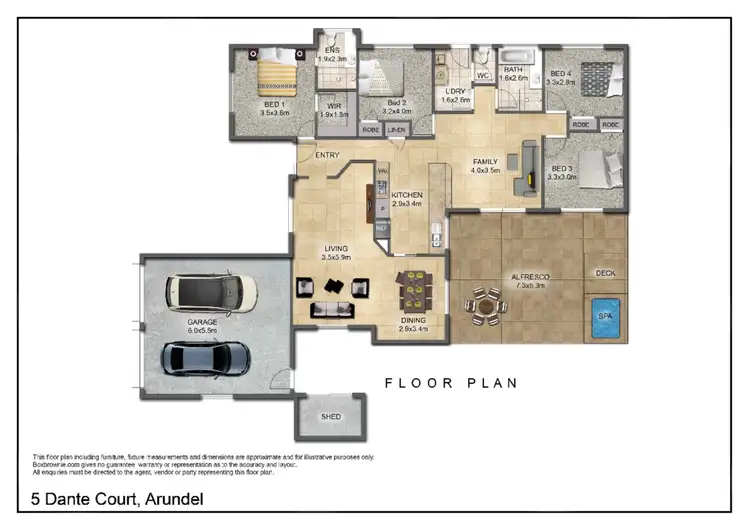 Floorplan of Homely house listing, 5 Dante Court, Arundel QLD 4214