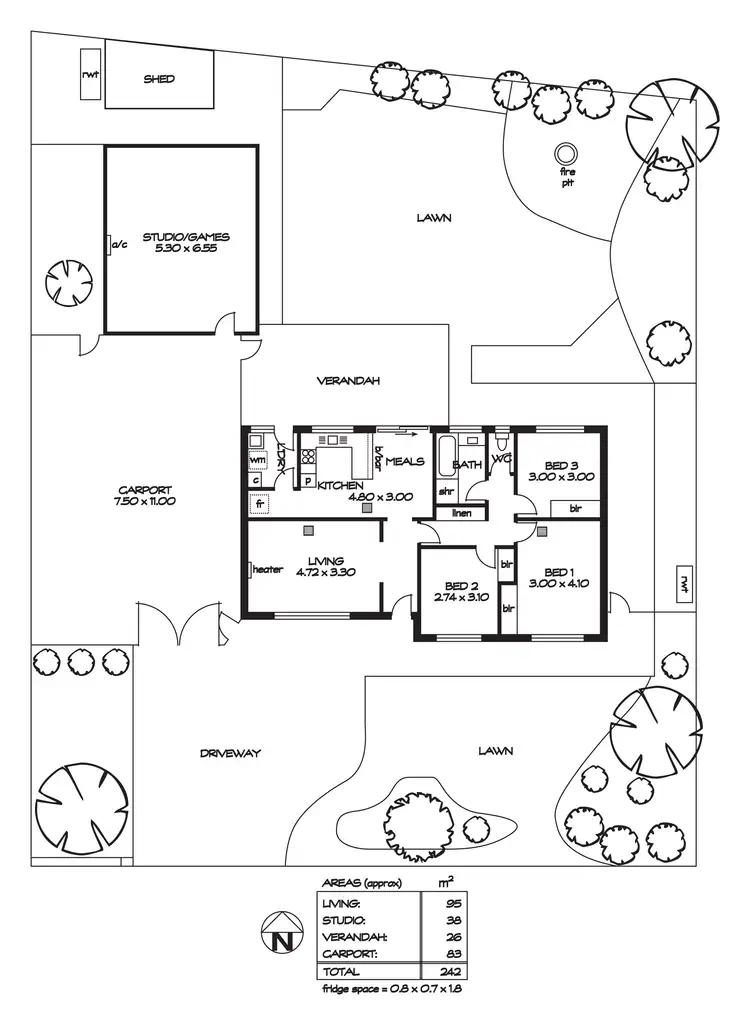 Floorplan of Homely house listing, 16 Frazer Avenue, Gulfview Heights SA 5096