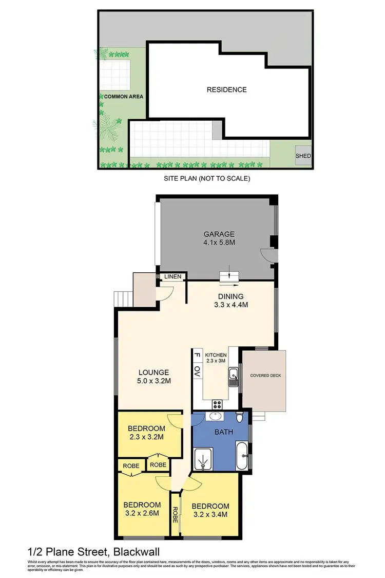 Floorplan of Homely villa listing, 1/2 Plane Street, Blackwall NSW 2256