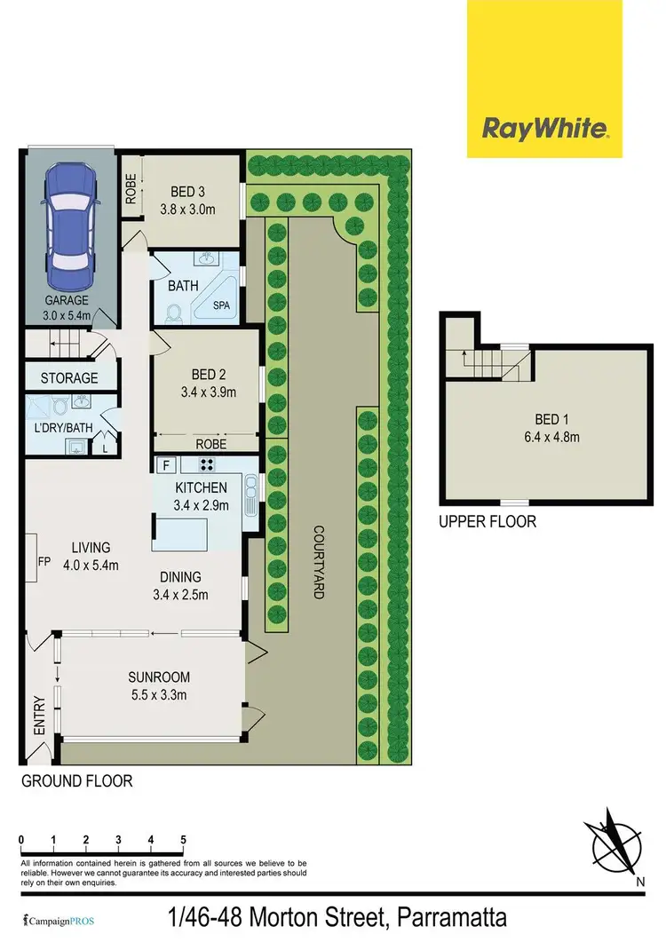 Floorplan of Homely townhouse listing, 1/46-48 Morton Street, Parramatta NSW 2150