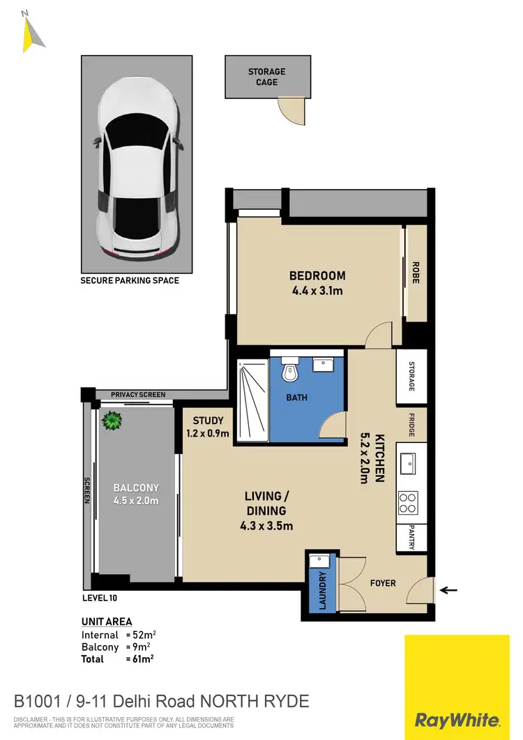 Floorplan of Homely unit listing, 1001/9 Delhi Road, North Ryde NSW 2113