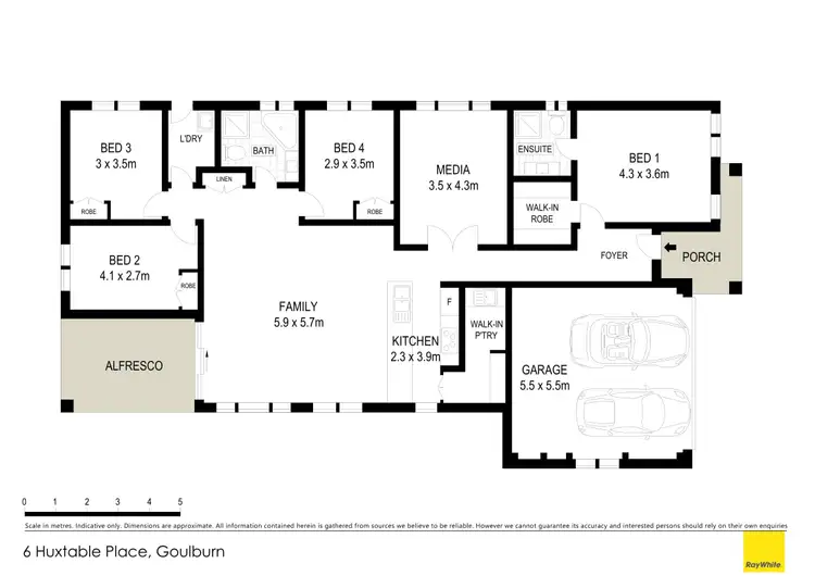 Floorplan of Homely house listing, 6 Huxtable Place, Goulburn NSW 2580