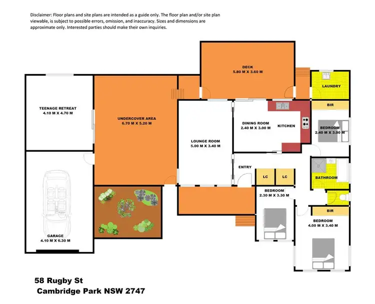 Floorplan of Homely house listing, 58 Rugby Street, Cambridge Park NSW 2747