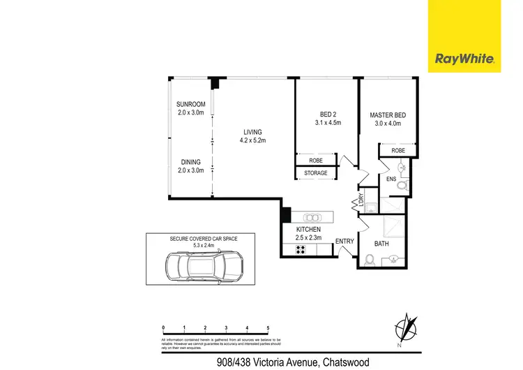 Floorplan of Homely unit listing, 908/438 Victoria Avenue, Chatswood NSW 2067