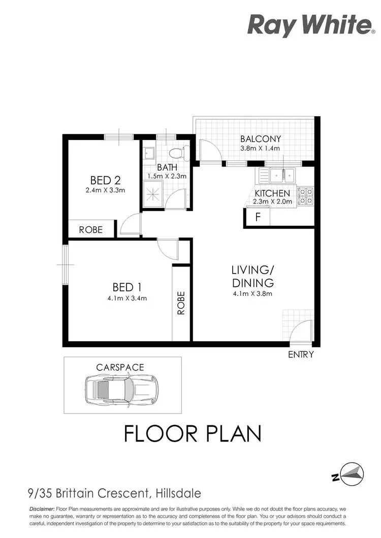 Floorplan of Homely apartment listing, 9/35 Brittain Crescent, Hillsdale NSW 2036