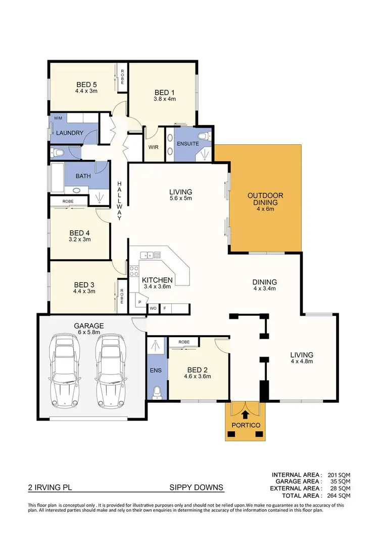 Floorplan of Homely house listing, 2 Irving Place, Sippy Downs QLD 4556