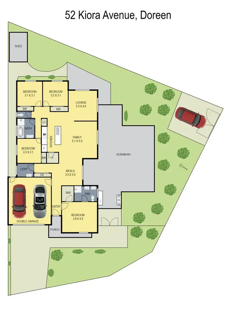 Floorplan of Homely house listing, 52 Kiora Avenue, Doreen VIC 3754