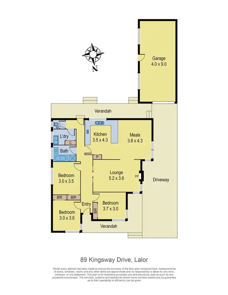 Floorplan of Homely house listing, 89 Kingsway Drive, Lalor VIC 3075